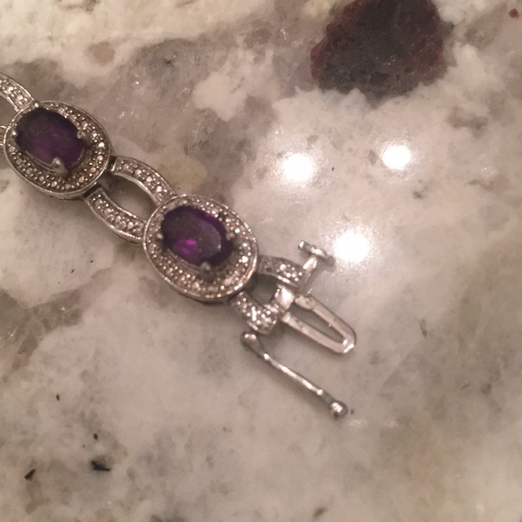 Purple and diamond bracelet - Picture 4 of 6